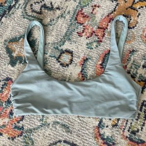 Mint Green Ribbed Bathing Suit Top • Size Small
